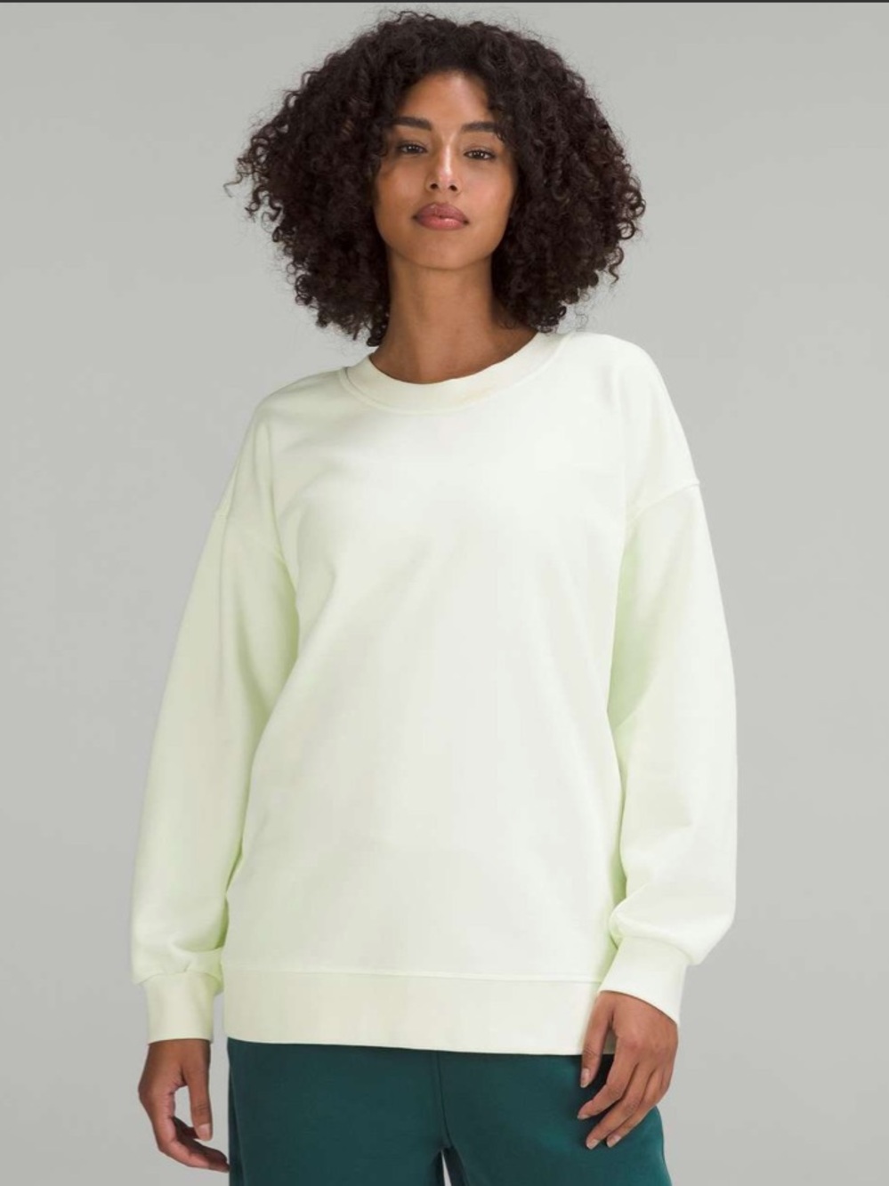 Lululemon Perfectly Oversized Crew Sweatshirt Elixir Green Relaxed Fit